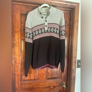 G.H. Bass & Co. Heather Gray Button-Up Sweater